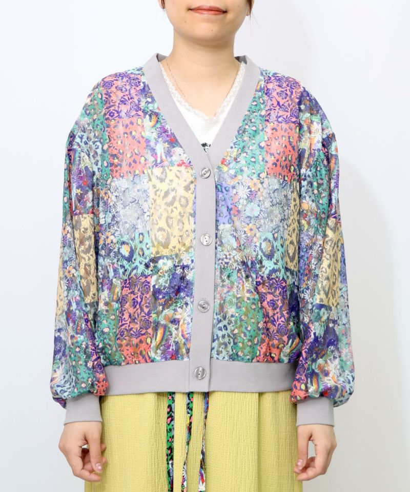 定番のお歳暮 152700：花・ヒョウ柄 2柄展開レースカーディガンの通販-ScoLar トップス