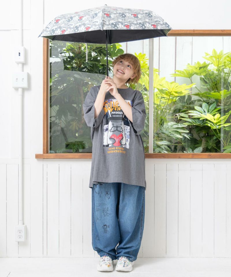 スカラーちゃん総柄 晴雨兼用UVカット折り畳み傘-4