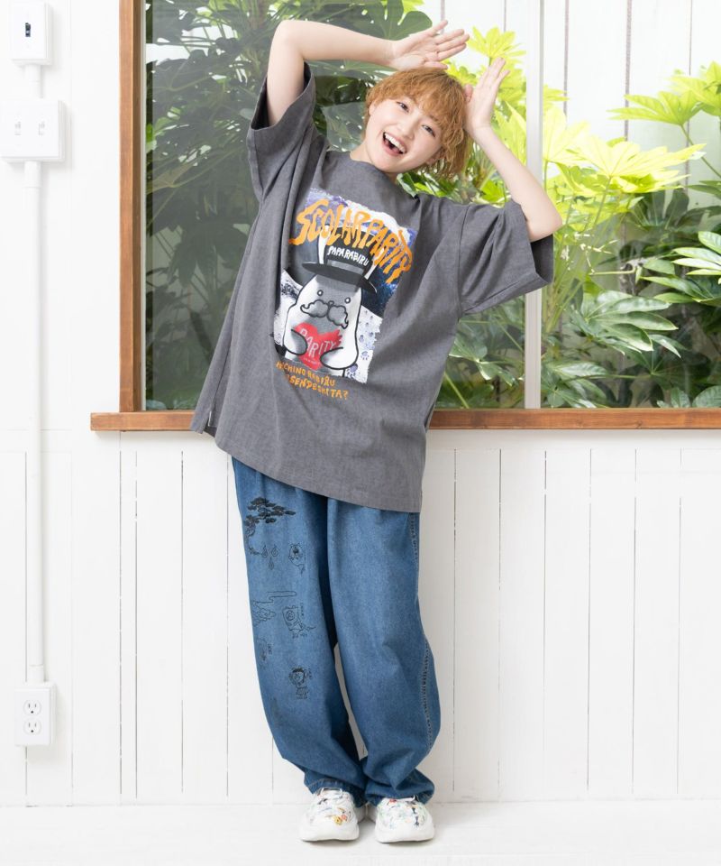 圧をかけるパパラビルTシャツ-2