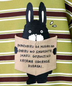 子探しパパラビル ボーダーTシャツ-9