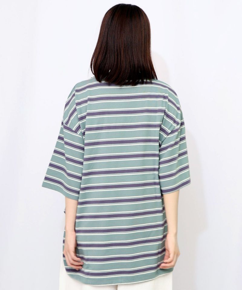 子探しパパラビル ボーダーTシャツ-12
