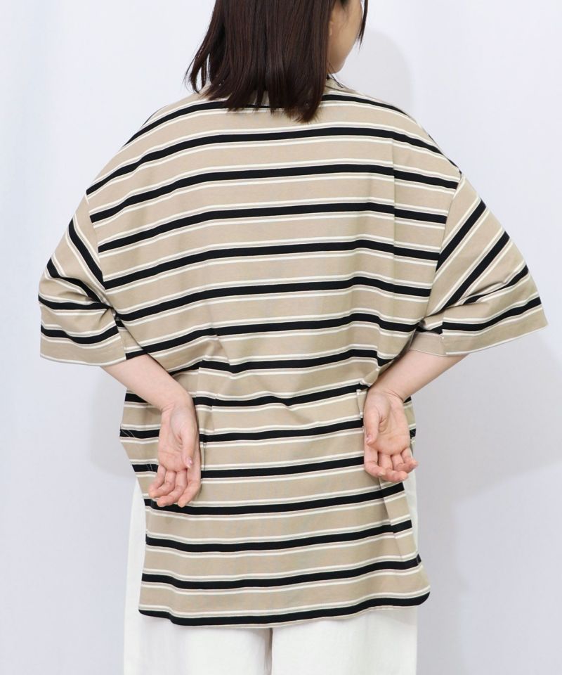 子探しパパラビル ボーダーTシャツ-16