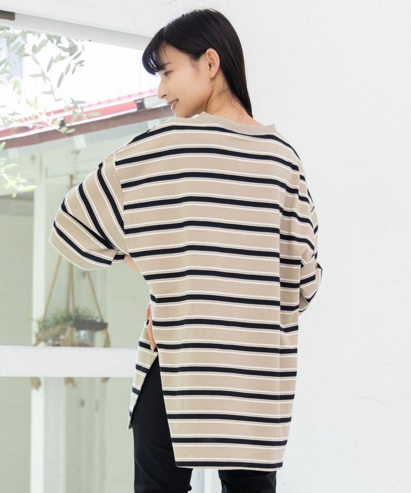 子探しパパラビル ボーダーTシャツ-22