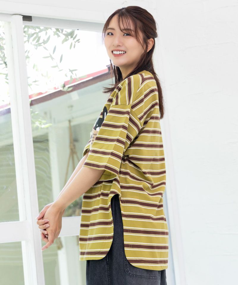 子探しパパラビル ボーダーTシャツ-26