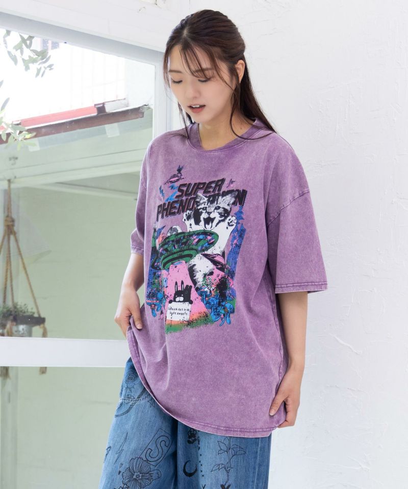 カオス柄ピグメントTシャツ-4