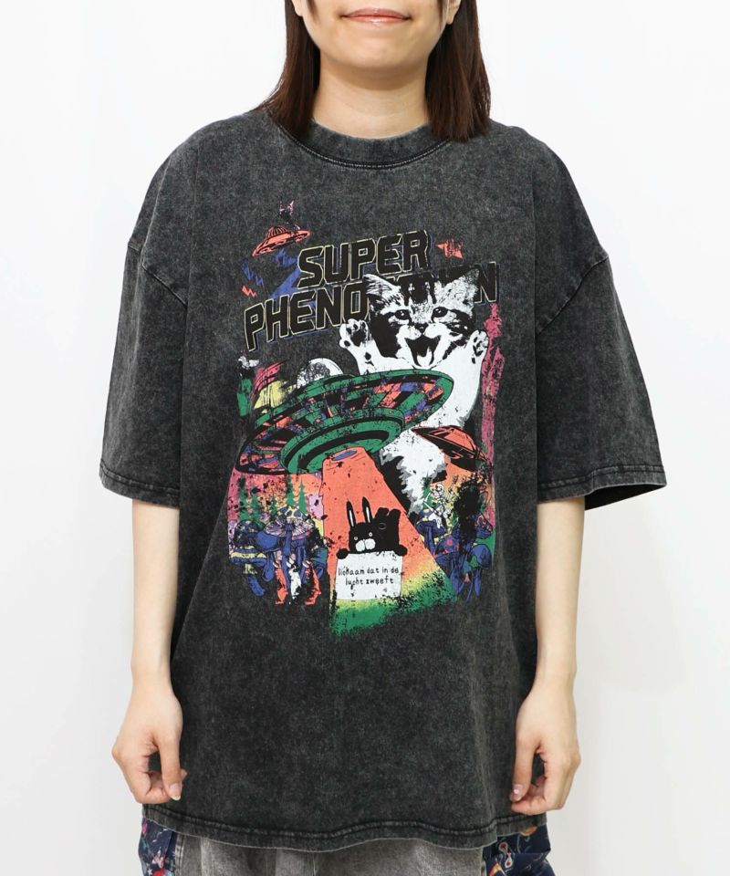 カオス柄ピグメントTシャツ-8