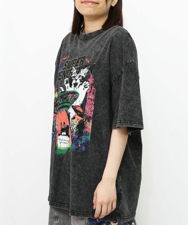 カオス柄ピグメントTシャツ-9