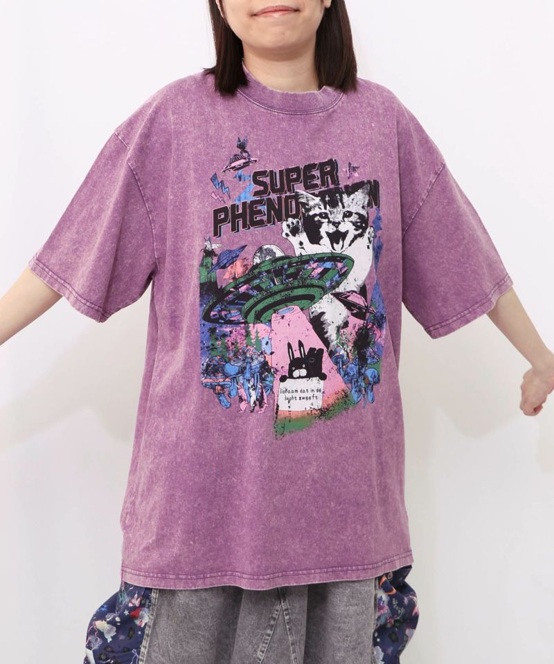 カオス柄ピグメントTシャツ-16