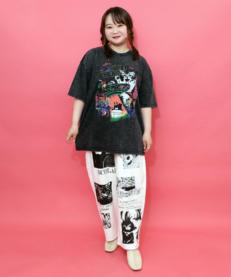 カオス柄ピグメントTシャツ-21