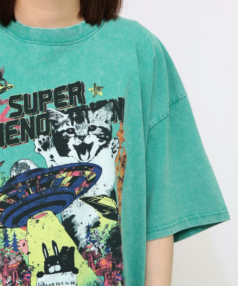 カオス柄ピグメントTシャツ-27