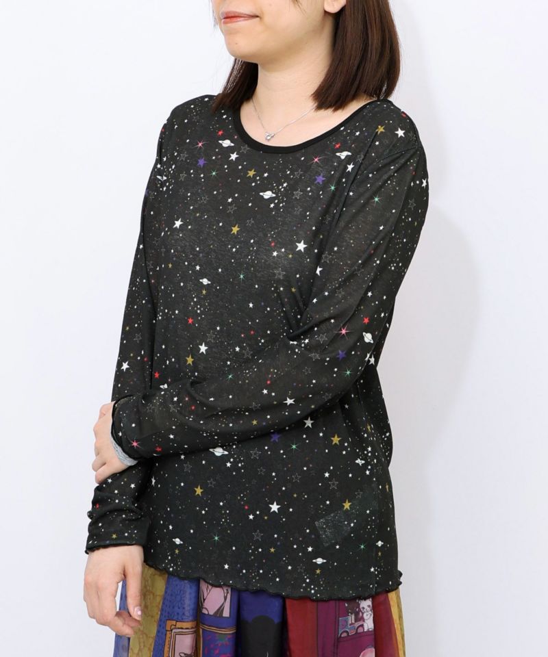 アート・宇宙・花柄 3柄展開 接触冷感シアーロンT-13