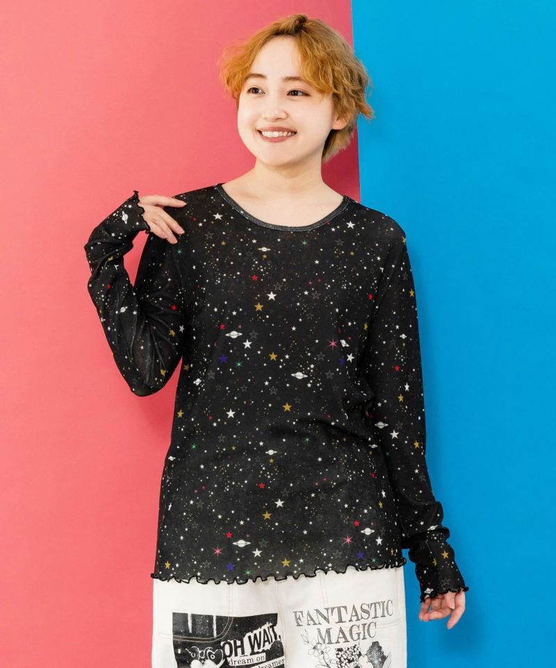 アート・宇宙・花柄 3柄展開 接触冷感シアーロンT-28