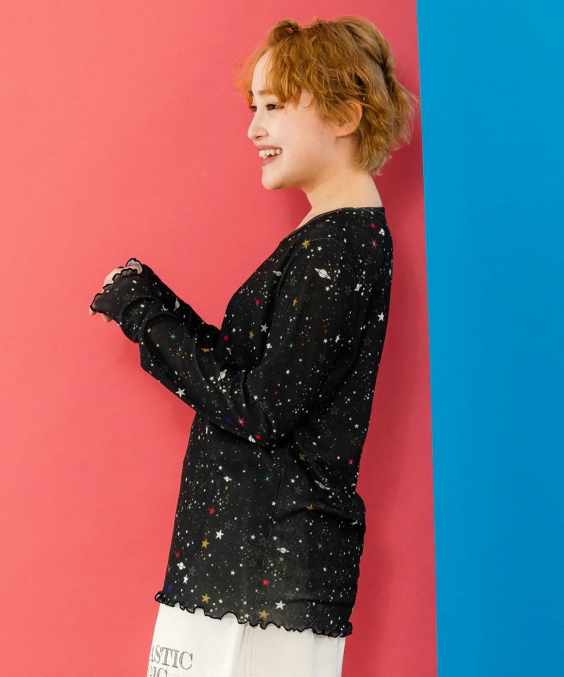 アート・宇宙・花柄 3柄展開 接触冷感シアーロンT-29