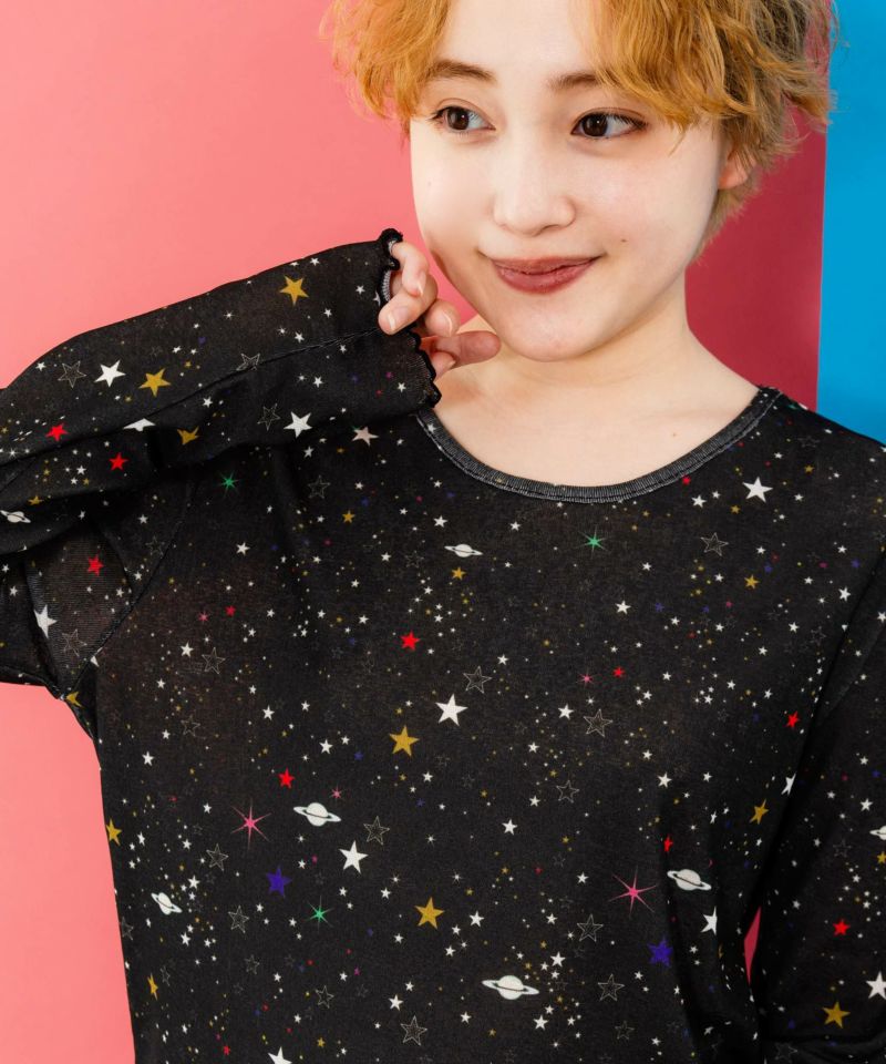 アート・宇宙・花柄 3柄展開 接触冷感シアーロンT-31