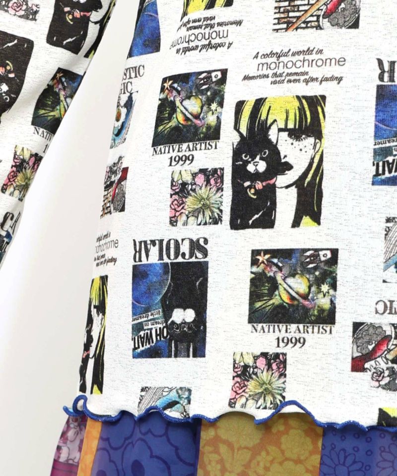 アート・宇宙・花柄 3柄展開 接触冷感シアーロンT-34