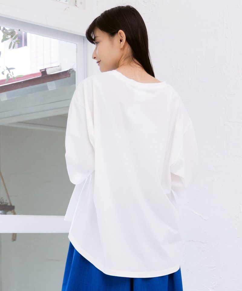 ネコ花キノコ柄 接触冷感Tシャツ-4