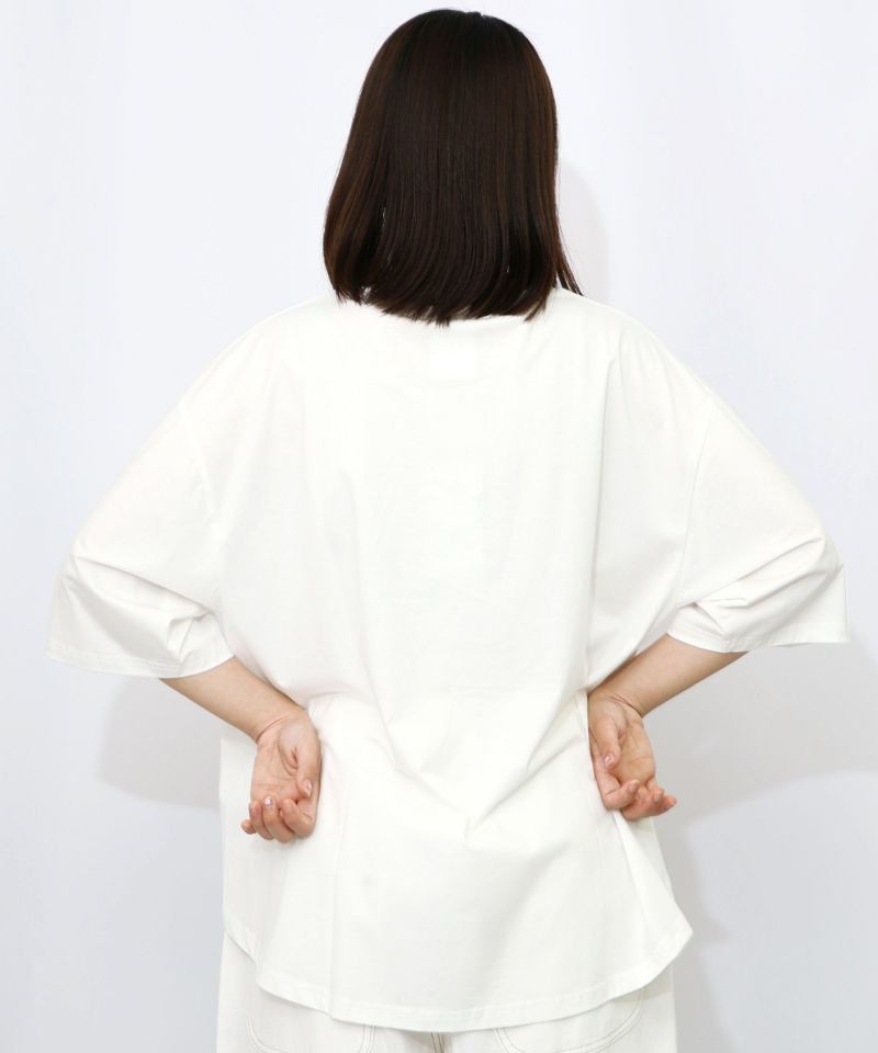 ネコ花キノコ柄 接触冷感Tシャツ-10