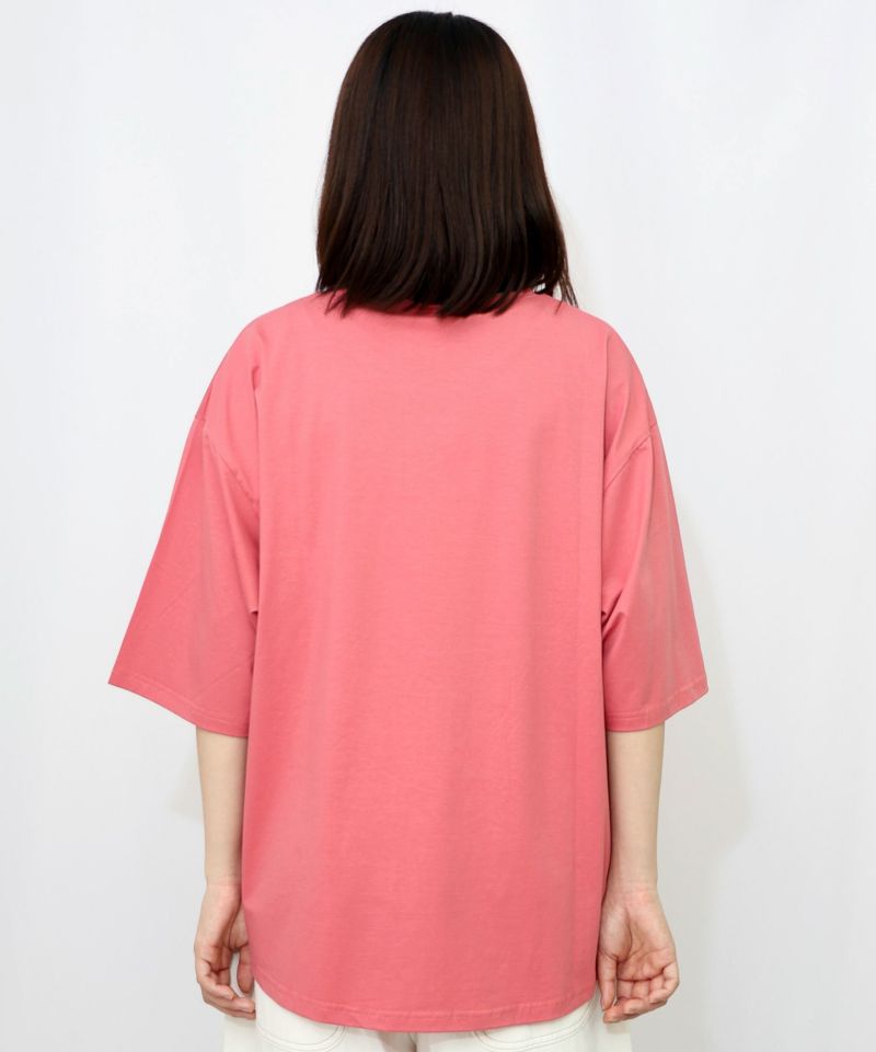 ネコ花キノコ柄 接触冷感Tシャツ-14