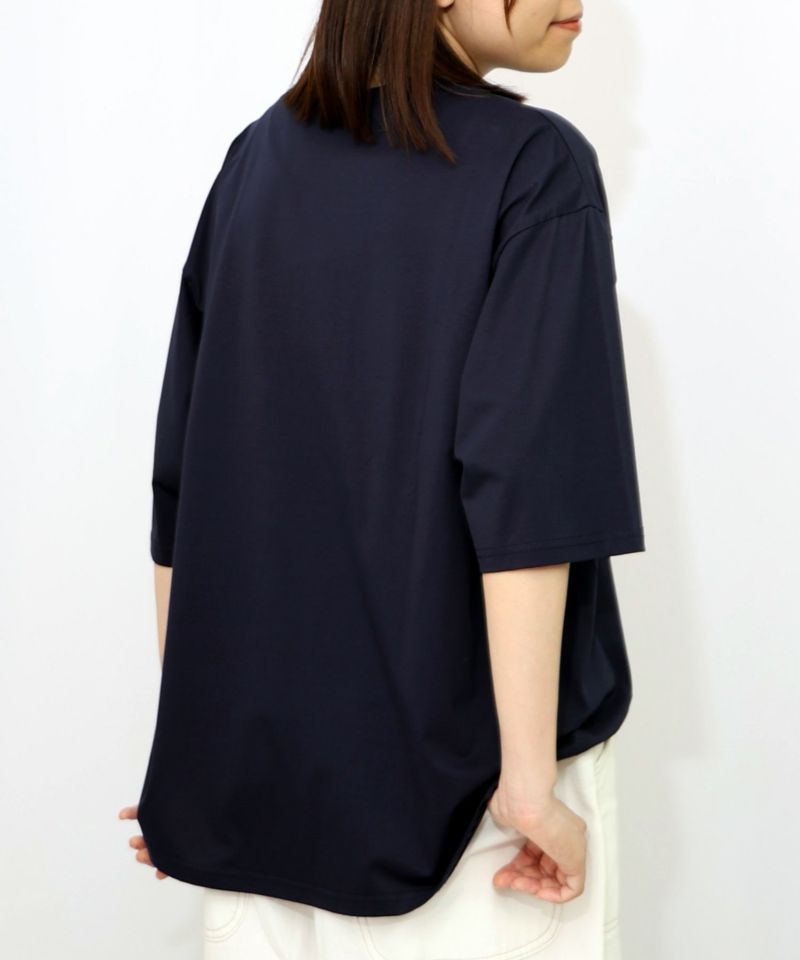 ネコ花キノコ柄 接触冷感Tシャツ-22