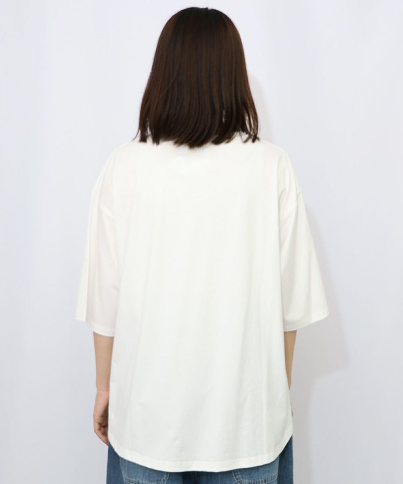 コラージュ柄 接触冷感Tシャツ-9