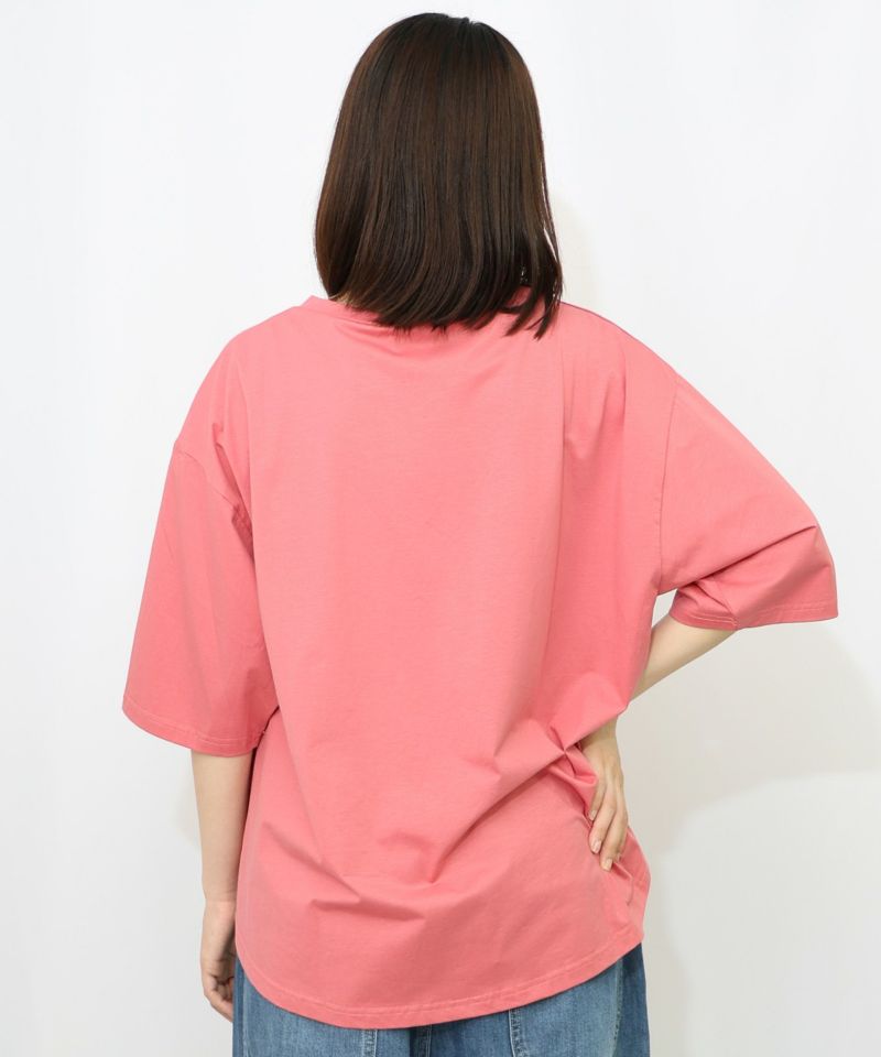 コラージュ柄 接触冷感Tシャツ-13