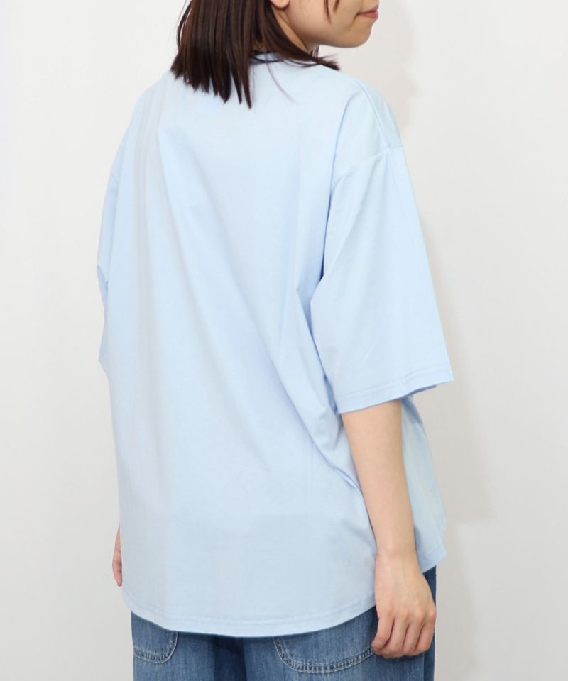 コラージュ柄 接触冷感Tシャツ-17