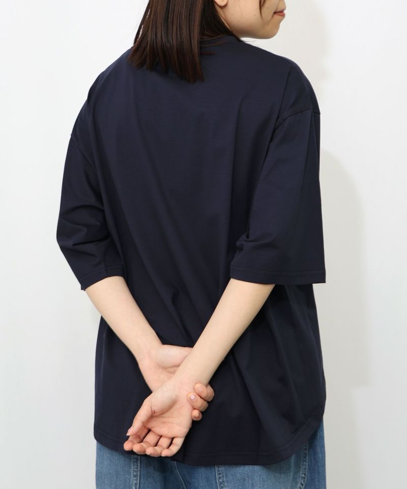 コラージュ柄 接触冷感Tシャツ-21