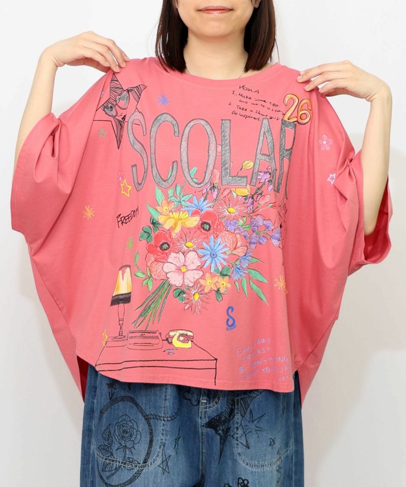 スカラーロゴ花束柄 接触冷感プルオーバー-12