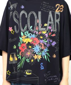 スカラーロゴ花束柄 接触冷感プルオーバー-23
