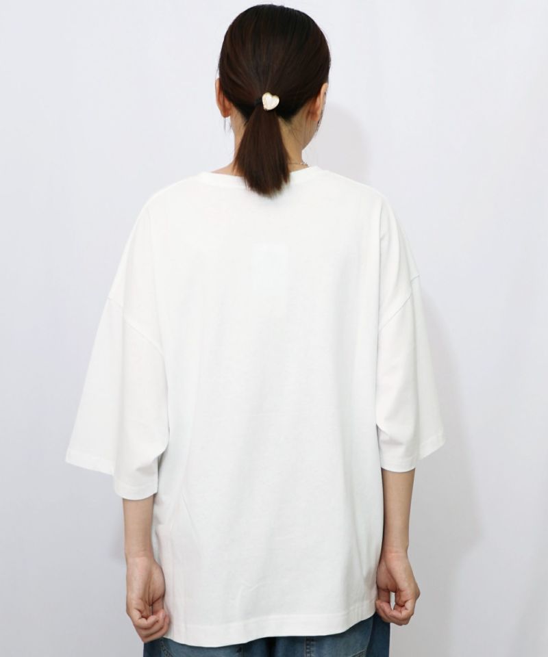 クマとウサギと扇風機Tシャツ-8