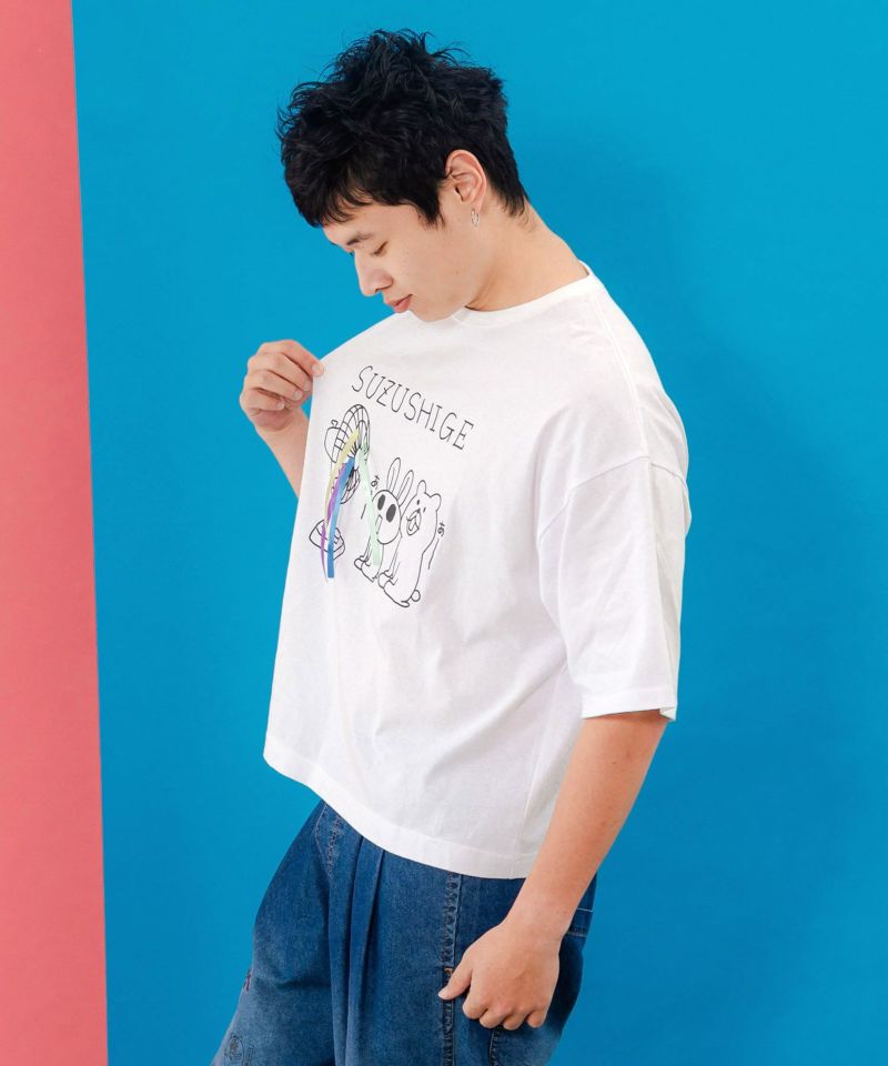 クマとウサギと扇風機Tシャツ-20