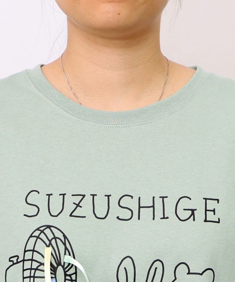 クマとウサギと扇風機Tシャツ-23