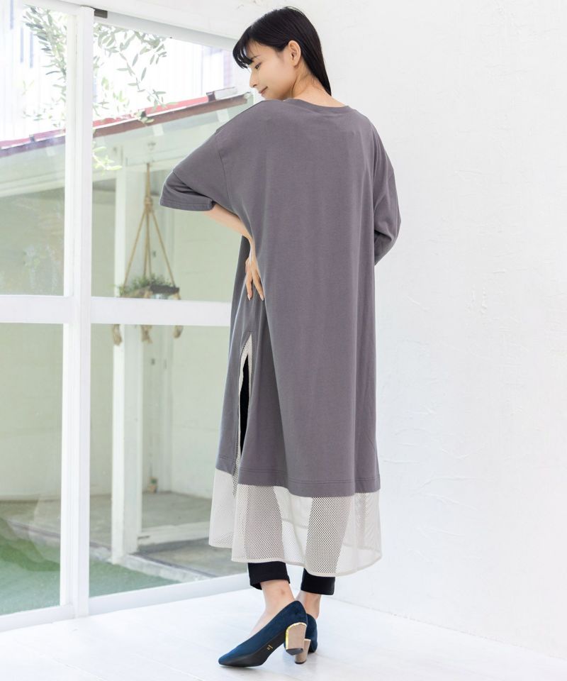 いちご様 152694：イチゴ柄メッシュ切替ワンピースの通販-ScoLar