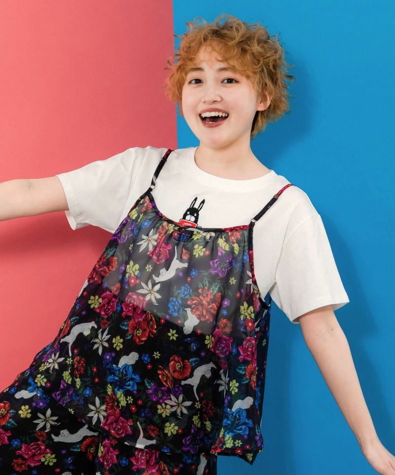 アート・ネコ花柄 2柄展開シアービスチェ-2