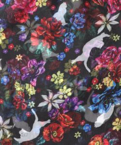 アート・ネコ花柄 2柄展開シアービスチェ-15