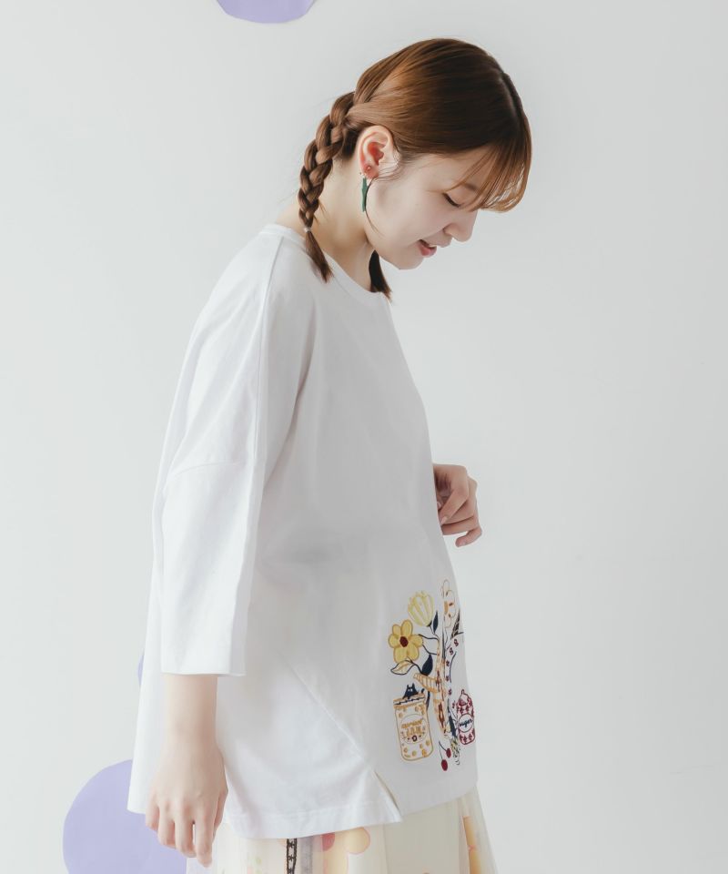キッチンのこびと柄 刺繍プルオーバー-3