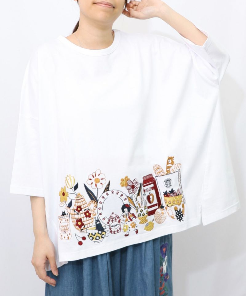 キッチンのこびと柄 刺繍プルオーバー-8