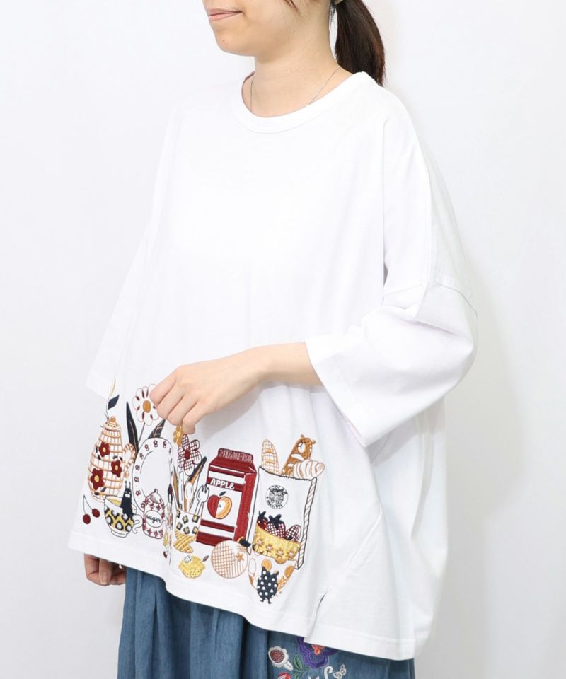 キッチンのこびと柄 刺繍プルオーバー-9