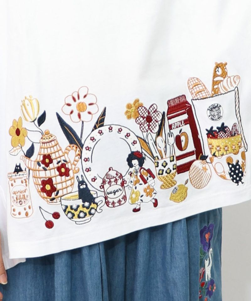 キッチンのこびと柄 刺繍プルオーバー-11