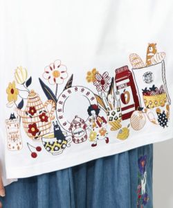 キッチンのこびと柄 刺繍プルオーバー-11