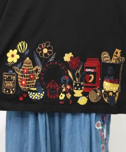 キッチンのこびと柄 刺繍プルオーバー-15