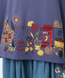 キッチンのこびと柄 刺繍プルオーバー-19