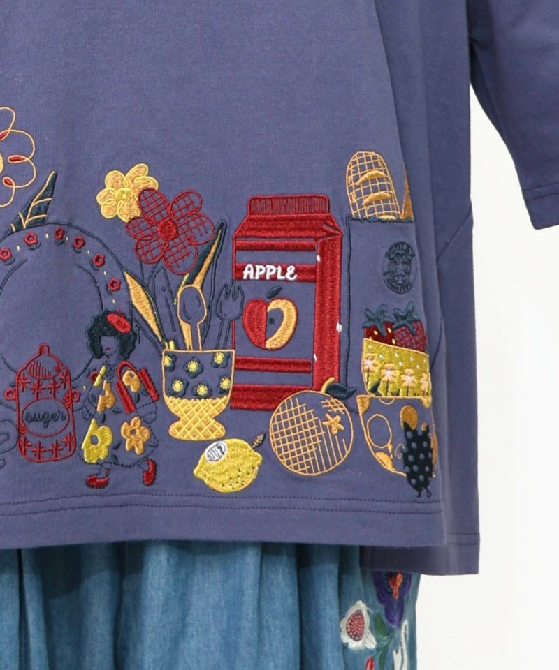 キッチンのこびと柄 刺繍プルオーバー-23