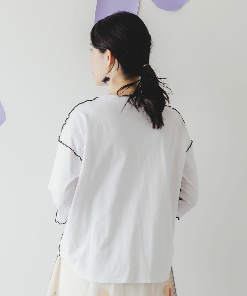サーカス風柄のメローTシャツ-4