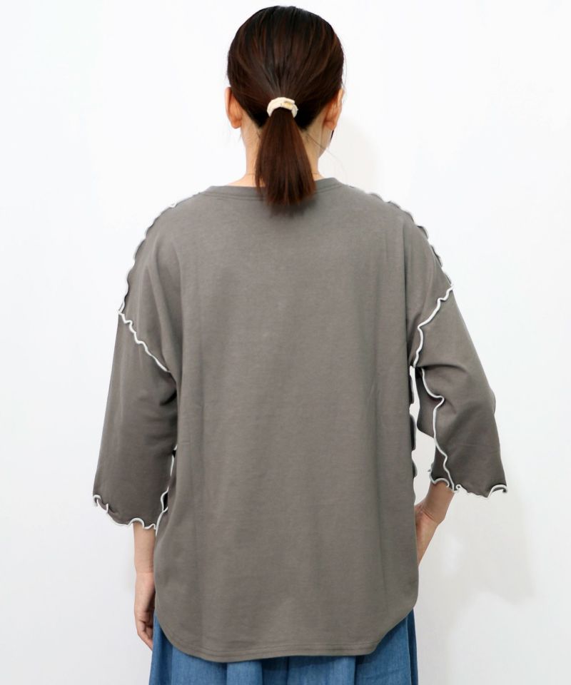 サーカス風柄のメローTシャツ-13