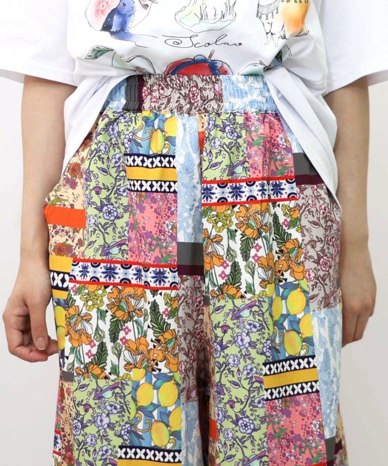 フルーツパッチワーク柄パンツ-10
