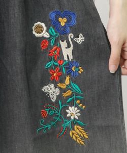 刺繍グラデ―ジョン加工デニムパンツ-10