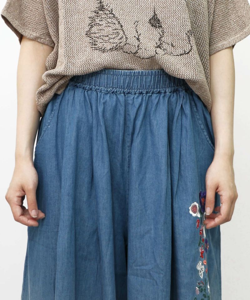 刺繍グラデ―ジョン加工デニムパンツ-15