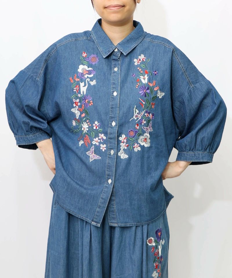 刺繍デニムシャツ-10