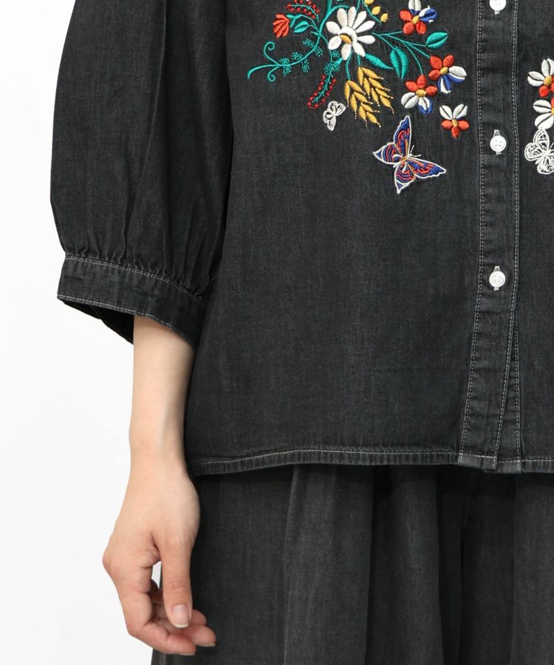 刺繍デニムシャツ-16